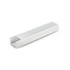 ALPHA ELETTRONICA - Profilo in alluminio verniciato bianco con copertura in PC opaca piana - 2m
