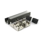 ALPHA ELETTRONICA - Profilo in alluminio verniciato nero con copertura prismata trasparente piana - 2m - Accessori inclusi