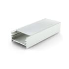 ALPHA ELETTRONICA - Profilo in alluminio anodizzato argento con copertura in PC opaca piana - 2m