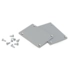 ALPHA ELETTRONICA - Kit terminali di chiusura di Alluminio ossidato Argento adatti per profilo JO380/097 - 8 viti incluse