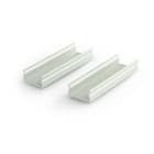 ALPHA ELETTRONICA - Kit due profili di sospensione 50mm - adatti per profilo JO380/097 - Foro ø1,4mm - Grigio argento ossidato
