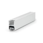 ALPHA ELETTRONICA - Profilo in alluminio verniciato bianco a sospensione con copertura in PC opaca piana - 2m