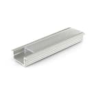 ALPHA ELETTRONICA - Profilo in alluminio anodizzato argento da incasso con copertura prismata trasparente piana - 2m