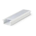 ALPHA ELETTRONICA - Profilo in alluminio verniciato bianco da incasso con copertura in PC opaca piana - 2m