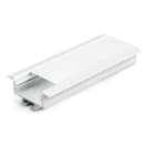 ALPHA ELETTRONICA - Profilo in alluminio grezzo da incasso con copertura in PC opaca piana.