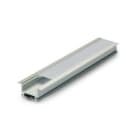 ALPHA ELETTRONICA - Profilo in alluminio anodizzato argento da incasso con copertura in PC opaca piana - 3m