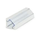 ALPHA ELETTRONICA - Profilo in alluminio verniciato bianco ad angolo con copertura in PC trasparente piana - 2m