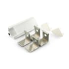 ALPHA ELETTRONICA - Profilo in alluminio verniciato bianco ad angolo con copertura in PC trasparente piana - 2m - Accessori inclusi