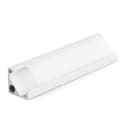 ALPHA ELETTRONICA - Profilo in alluminio verniciato bianco ad angolo con copertura in PC trasparente piana - 2m
