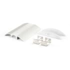 ALPHA ELETTRONICA - Profilo in alluminio anodizzato argento con copertura in PC opaca piana - 2m - Accessori inclusi