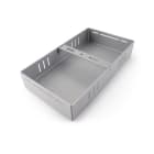 ALPHA ELETTRONICA - Rosone rettangolare 255X140x45mm verniciato argento - con staffa e viti - Tasselli esclusi