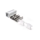 ALPHA ELETTRONICA - Profilo in alluminio anodizzato argento da incasso con copertura in PC opaca piana - 2m - Accessori inclusi