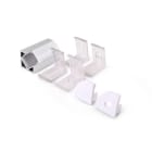 ALPHA ELETTRONICA - Profilo in alluminio anodizzato argento ad angolo con copertura in PC opaca piana - 2m - Accessori inclusi