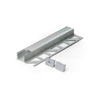 ALPHA ELETTRONICA - Profilo in alluminio anodizzato argento per cartongesso con copertura in PC opaca piana - 3m - Accessori inclusi
