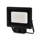 ALPHA ELETTRONICA - Proiettore Led Ultra Slim 30W - 230Vac - Bianco naturale - Corpo nero - Serie Clear PIR
