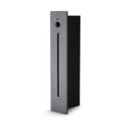 ALPHA ELETTRONICA - Segnapasso Led 3W da incasso - Con sensore di movimento PIR - Con cassaforma - Cornice antracite - Bianco caldo - Serie Line