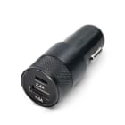 ALPHA ELETTRONICA - Caricatore USB da auto 15W - 2 porte - 1x tipo C + 1x 5V 2.4A