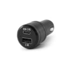 ALPHA ELETTRONICA - Caricatore USB da auto 30W Power Delivery - 2 porte - 1x tipo C PD + 1x 5V 2.4A