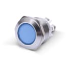 ALPHA ELETTRONICA - Indicatore Led da pannello - Ottone - 24V - morsetto a saldare - Rosso/Blu - Foro ø22mm