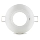 ALPHA ELETTRONICA - Supporto bianco per lampada led - ghiera orientabile - Ø83mm - Attacco NON incluso