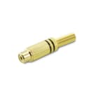 ALPHA ELETTRONICA - Presa RCA polarizzata con guidacavo a molla - Nera