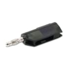 ALPHA ELETTRONICA - Spina banana ø4mm - con presa passante - Nera