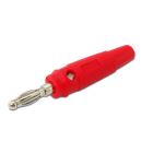 ALPHA ELETTRONICA - Spina banana ø4mm - con presa laterale - Rossa