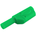 ALPHA ELETTRONICA - Spina banana ø4mm di sicurezza - con presa passante - Verde