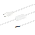 ALPHA ELETTRONICA - Cavo rete 2x0,75 con interruttore volante, cavo bianco - 3m
