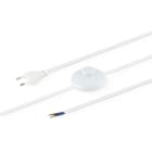 ALPHA ELETTRONICA - Cavo rete 2x0,75 con interruttore a pedale, cavo bianco