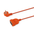 ALPHA ELETTRONICA - Prolunga da spina 3 poli tedesca a presa Italia Bipasso - 10m - cavo arancione