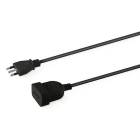 ALPHA ELETTRONICA - Cavo da spina 3 poli Italia 10A a presa 3 poli Italia 10A - 5m - Cavo nero