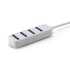 ALPHA ELETTRONICA - Multipresa con 4 prese Italia bipasso 10-16A - Cavo 1,5m - Spina 16A a 90° - Bianca