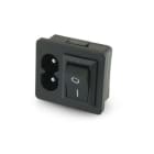 ALPHA ELETTRONICA - Spina di alimentazione AC da pannello ad innesto - C8 - Con interruttore