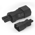 ALPHA ELETTRONICA - Adattatore di alimentazione IEC320 diritto C7 femmina a C14 maschio