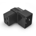 ALPHA ELETTRONICA - Adattatore di alimentazione IEC320 ad angolo retto C19 femmina a C20 maschio