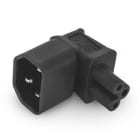 ALPHA ELETTRONICA - Adattatore di alimentazione IEC320 ad angolo retto C5 femmina a C14 maschio