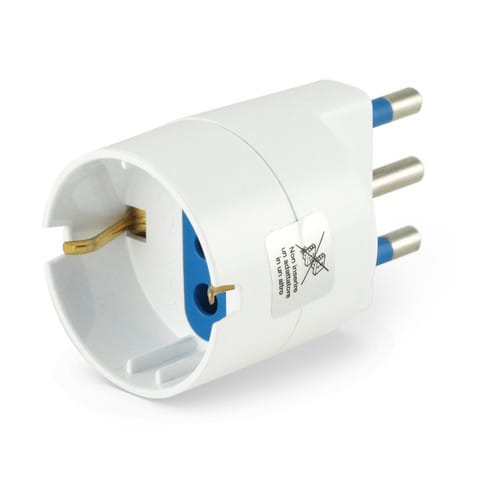 ALPHA ELETTRONICA - Adattatore da spina 3 poli 16A a presa tedesca