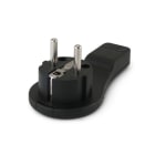ALPHA ELETTRONICA - Spina di connessione tedesca piatta 16A 250V - Slim - Nera