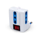 ALPHA ELETTRONICA - Adattatore da spina 3 poli 16A a 3 prese bipasso