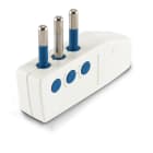 ALPHA ELETTRONICA - Spina piatta asimmetrica 90° 10A 2 poli + terra