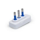 ALPHA ELETTRONICA - Spina piatta 90° 16 A 2 poli + terra