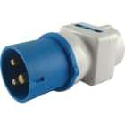 ALPHA ELETTRONICA - Adattatore da 1 Spina CEE 2P+T 16A a 2 Prese 2P+T 10/16A + 1 Presa tedesca