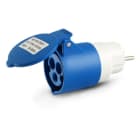 ALPHA ELETTRONICA - Adattatore da 1 Spina tedesca 16A a 1 Presa CEE 2P+T 16A