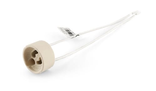 ALPHA ELETTRONICA - Portalampada per GU10 intestata con cavi