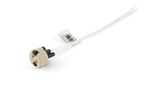 ALPHA ELETTRONICA - Portalampada per GU5,3 intestata con cavi