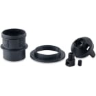 ALPHA ELETTRONICA - Portalampada nero E27 con ghiera
