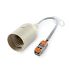 ALPHA ELETTRONICA - Portalampada E27 con cavo 20cm e morsettiera rapida - bianco