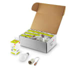 ALPHA ELETTRONICA - Kit di 10 portalampade E27 bianchi con lampade A60 10W 3000K