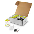 ALPHA ELETTRONICA - Kit di 10 portalampade E27 neri con lampade A60 10W 3000K